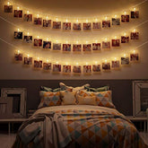 CozyHome - 5.5YD photo string with clips battery with timer remote | 30x light clips led | hanging fairy picture indoor | photo lights with clips | clip lights for girl pictures | teen girl room decor image 0